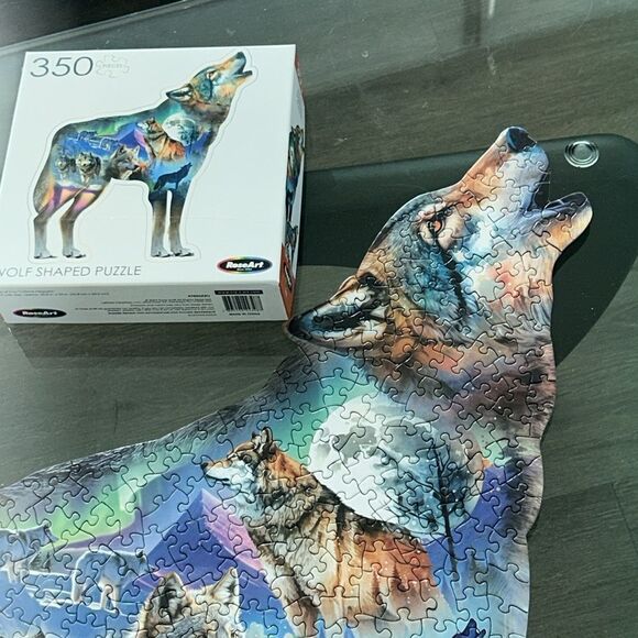 Howlin Wolves 🐺 🌕 Dreamy Wilderness Puzzle 🧩 350 Pieces FUN 🤩 brain 🧠 games! - Picture 6 of 17